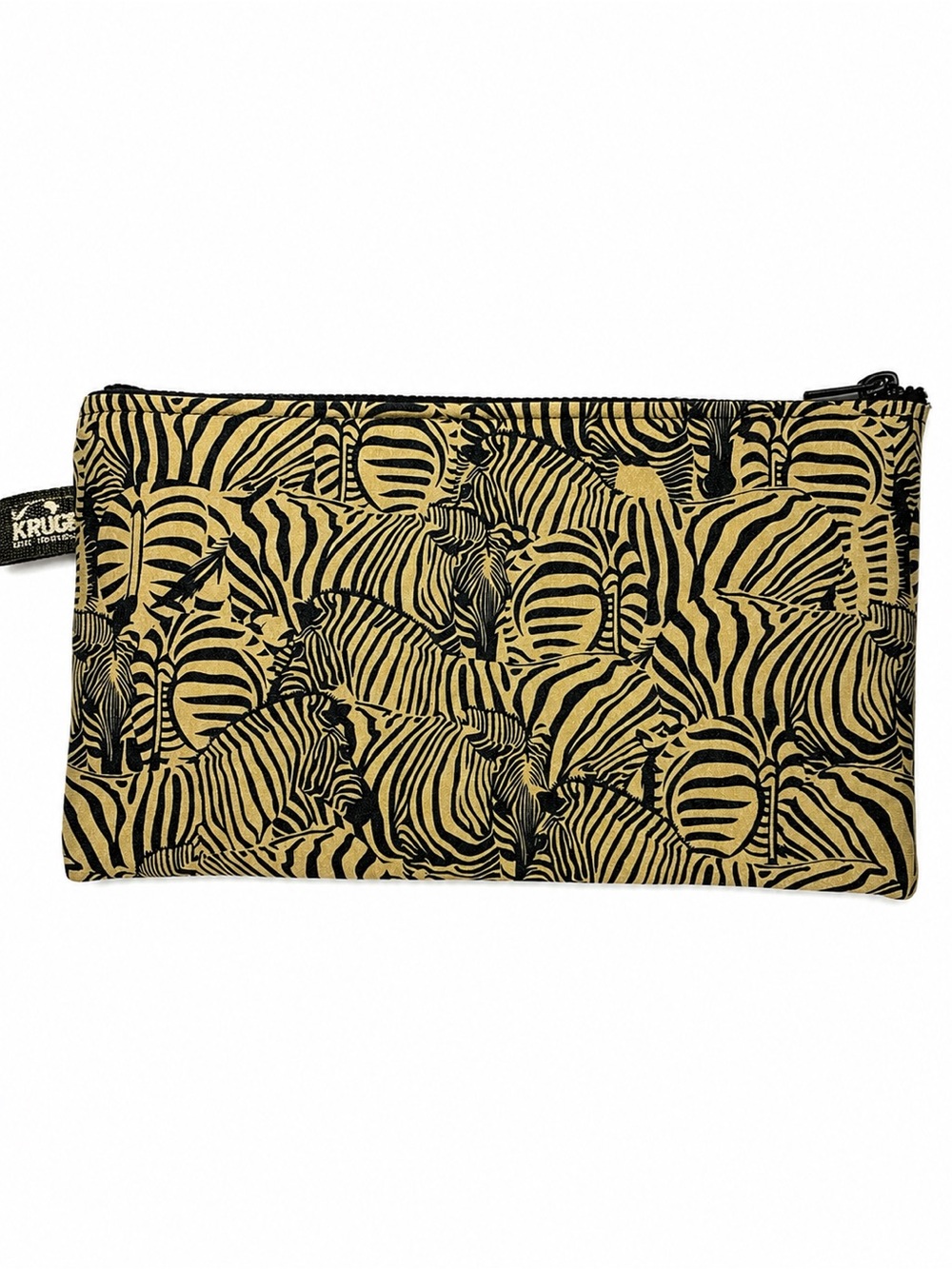 Kruger Safari Zebra Print Zipper Pouch Cosmetic Bag South Africa Travel Souvenir
